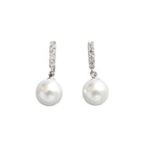 Elegant Round Shell Pearl Stud Earrings