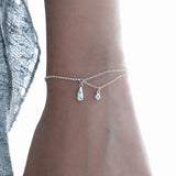 Cubic Zirconia Teardrop Pendant Bracelet