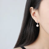 Elegant Round Shell Pearl Stud Earrings