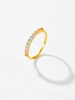 925 Sterling Silver Inlaid Opal Ring