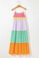 Colorful Colorblock Maxi Dress