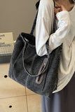 Denim Shoulder Tote Bag