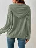 Fashion Drawstring Long-sleeved Hooded Sweatshirt With Pockets