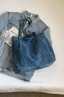 Denim Shoulder Tote Bag