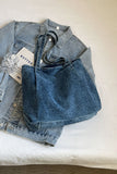 Denim Shoulder Tote Bag