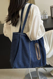 Denim Shoulder Tote Bag