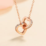 Interlocking Hearts VVS Moissanite S925 Necklace