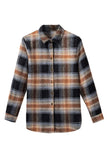 Grey Plaid Collared Split Button Up Shacket