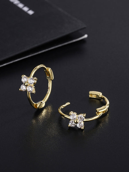Four-leaf Clover Flower Earrings