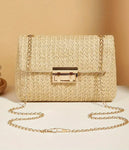Fashionable Straw Woven Shoulder or Crossbody Bag