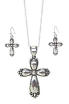 Utensil Inspired Cross Pendant & Earrings - Brier Hills