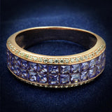 Rose Gold 925 Sterling Silver Ring with AAA Grade CZ  in Amethyst