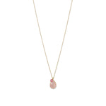 14 Karat Gold Rose Quartz and Pink Hydro Glass Necklace - Brier Hills