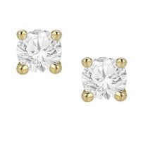 14 Karat Gold White Topaz Stud Earrings - Brier Hills