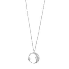 16.5" Crescent Moon with Star Necklace - Brier Hills