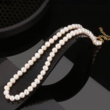 Retro Round Freshwater Pearl Necklace