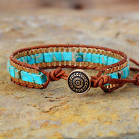 Fashion Imperial Stone Hand-woven Leather Bracelet - Brier Hills