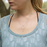 Graduated Tri Tone Necklace with CZs - Brier Hills