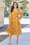 Full Size Floral Flounce Sleeve Dress