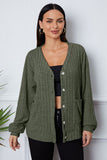 Button Up Long Sleeve Cover Up