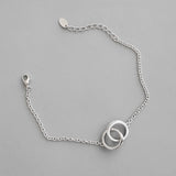 Party Double Loops Curb Chain 925 Sterling Silver Bracelet