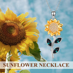 Sunflower Necklace Sterling Silver - Brier Hills