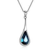 Sterling Silver Teardrop Water Drop Necklace - Brier Hills