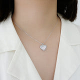 Mother of Shell Heart 925 Sterling Silver Necklace - Brier Hills