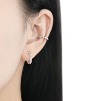Modern Irregular Hollow Chain Hoop Earrings