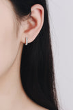 925 Sterling Silver Inlaid Moissanite Huggie Earrings - Brier Hills