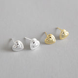 Simple Heart 925 Sterling Silver Studs Earrings - Brier Hills
