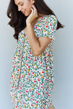 Ninexis Follow Me Full Size V-Neck Ruffle Sleeve Floral Dress - Brier Hills