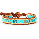 Fashion Imperial Stone Hand-woven Leather Bracelet - Brier Hills